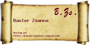 Basler Zsanna névjegykártya